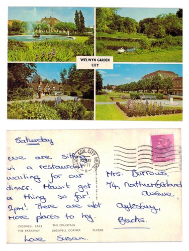 Postcard welwyn garden - postcard,