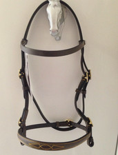 in hand show bridle - Medium (Cob) Havana / Brown