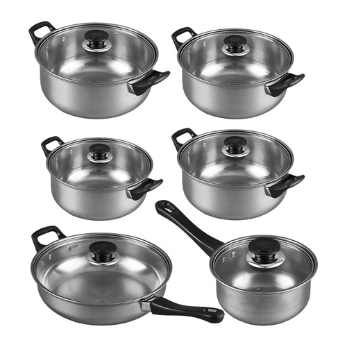 6pcs stainless steel cookware - 6pcs,