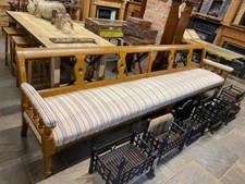 BENCH Waiting room GREAT EASTERN RAILWAY 11ftx3ftx2ft Fully upholstered scumble