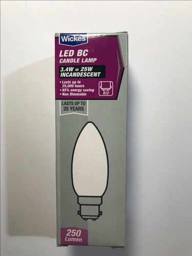 Wickes led candle - lamp, 3.4w