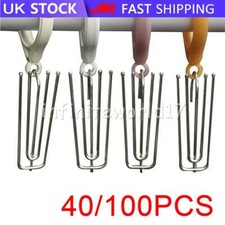 PINCH PLEAT CLIPS Chrome Metal