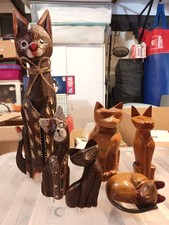  vintage bundle cat figurines