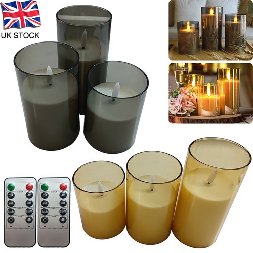 Led pillar candles with - led,