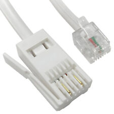 Two Wire RJ11 Male to BT Male Cable 6P2C 2-Pin Landline Cord Fax ADSL Modem