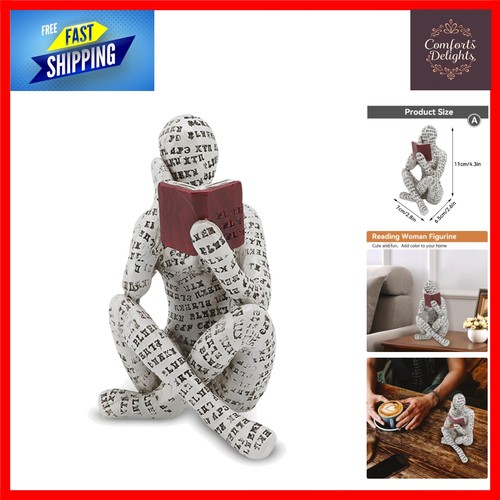 Abstract thinking reading lady - thinking,