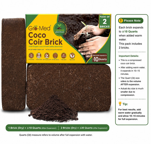 Coco coir brick lbs - brick, 10