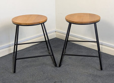 2 X Small Industrial Style Stools