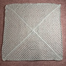 Hand Crocheted Green Baby Knees Blanket Granny Square 34 x 34 Inches