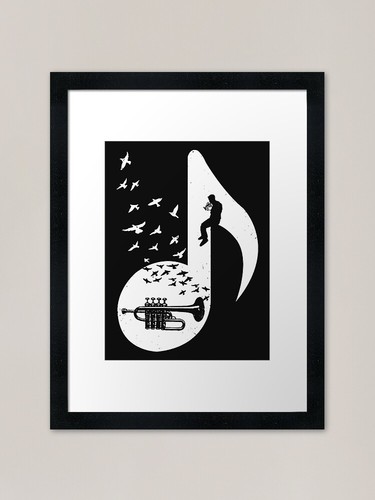 Musical note piccolo trumpet - -,