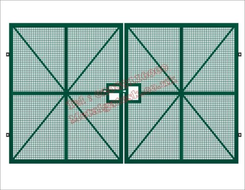 Mesh gates palisade - /,
