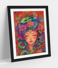 PRETTY GIRL WITH SNAKE AND