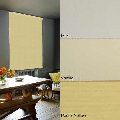 Yellow blackout roller blinds - yellow,