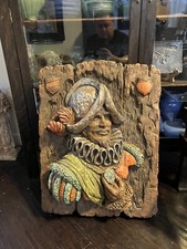 Vtg 1968 3D Wall Plaque Universal Statuary Spanish Conquistador Knight MCM