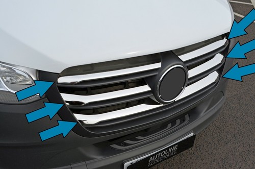 Chrome front grille trim - grille,