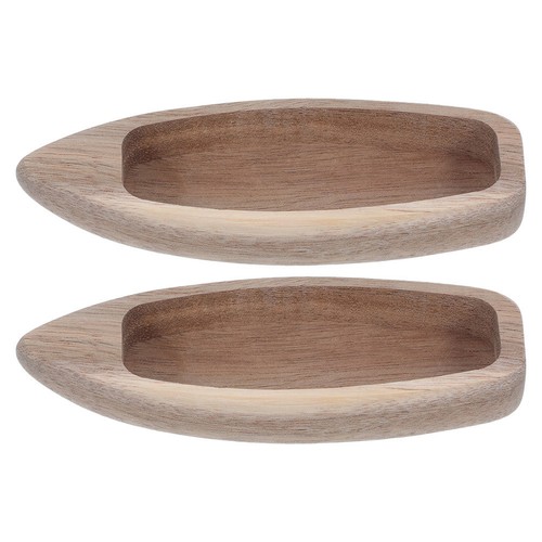 2pcs small wooden boat models - 2pcs,