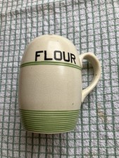 Kleen Kitchen Ware by Sadler Green Striped Flour Shaker like Streamline 1930’s 