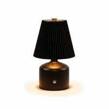 Pleated fabric desk lamp usb - fabric,