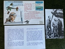 RAF Cover -  GERHARD NITSCHKE - Heinkel Test Pilot, WW2, POW - Signed Himself