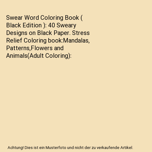 Swear word coloring book - swear,