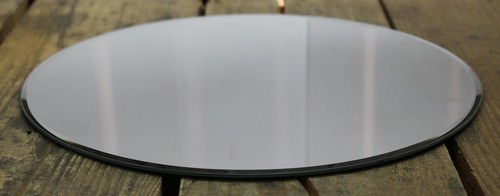 Round glass mirror - mirror, candle