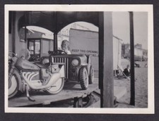 Vintage c1949 Photograph Little Boy On Carousel Merry-Go-Round Ride Ramsgate