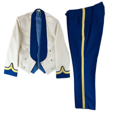 Omani Army Uniform Set Mess Dress Jacket Trousers Waistcoat Cream Blue Medium