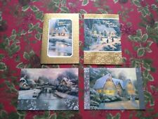 THOMAS KINKADE STUDIO  4 LARGE CHRISTMAS  CARDS  RARE  PAINTER OF LIGHT 2022 NEW