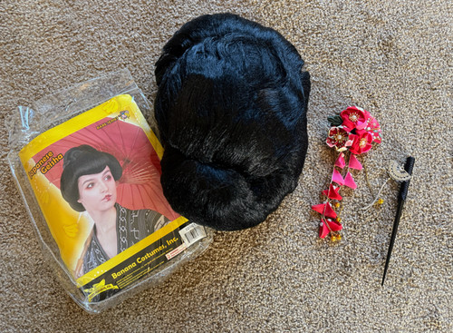 Geisha wig black - geisha,