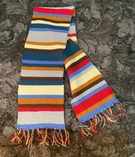 Hand Knitted Striped Scarf