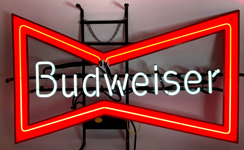 Vintage budweiser bowtie neon - budweiser,
