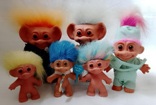 Six Retro Vintage 1990's Uneeda & Russ Troll Dolls Bundle