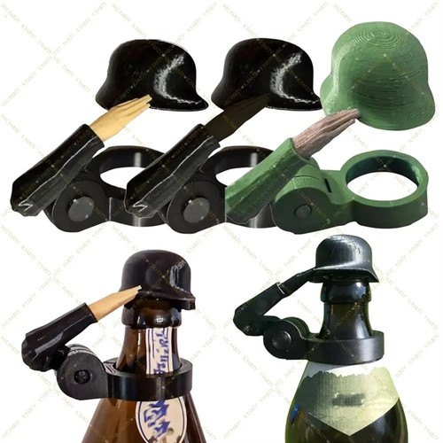 Soldiers salute beer bottle - salute,