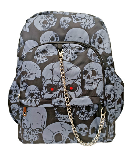Spooky skulls grey - spooky, red