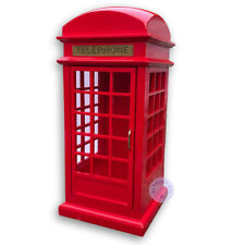 Wooden London Telephone Booth Music Box With Sankyo Movement (60 Tunes Option)