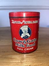 Vintage 1960's Cow & Gate Baby milk food advertising tin - Retro kitchen decor