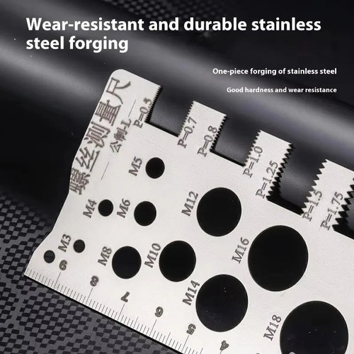 Screw thread pitch gauge ruler - screw,