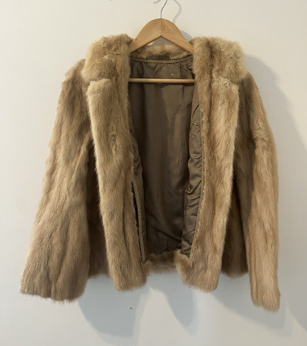 Saga mink blonde fur jacket - mink,