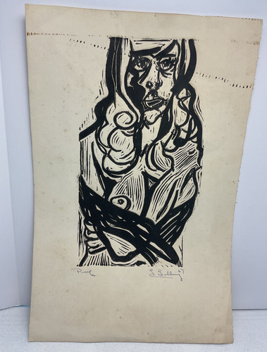 Original woodcut print - print, proof
