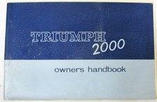 TRIUMPH 2000 Car Owners Handbook Dec 1967 #512859 (5m/6/64) Saloon + Estate