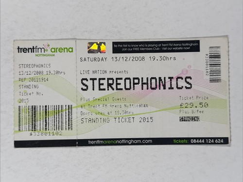 Stereophonics ticket complete - stereophonics,
