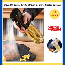 Olive Oil Spray Bottle 200ml Cooking Mister Sprayer BBQ Air Fryer Kitchen Tool..