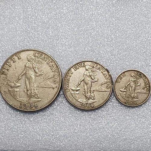 1964 philippines old coins set - 1964,
