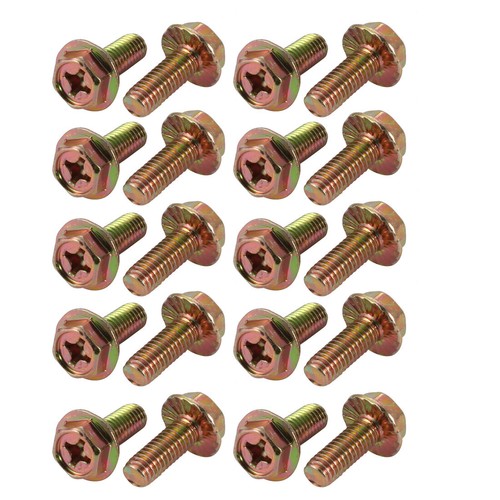 20pcs m6x16mm yellow zinc - yellow,