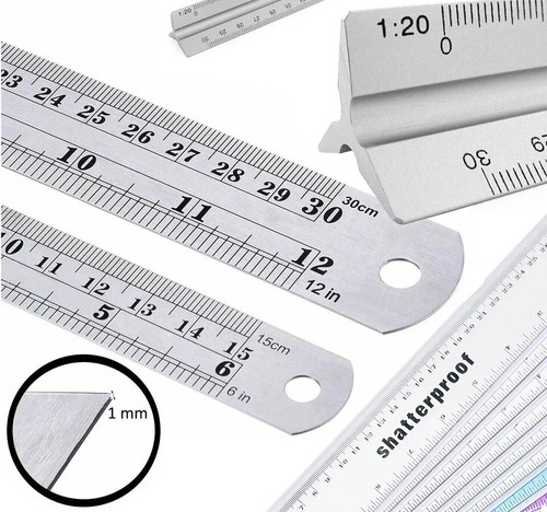 Double side metal ruler - side,