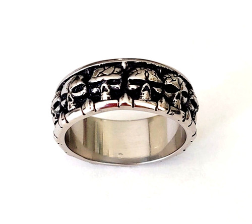 Gothic vintage skull ring - vintage,