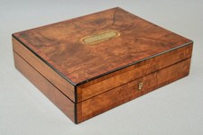 Antique Victorian inlaid walnut Gloves and handkerchiefs box