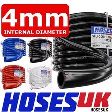 4mm Silicone Vacuum Hose Tube Boost Air Water Line Pipe Black Blue Red Clear 5/3