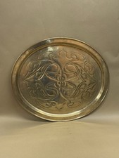 Arts And Crafts Brass Tray Keswick School Of Industrial Arts Oval Antique C1900