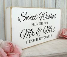 Wedding Sweet Table Sign  Vintage Shabby & Chic Free Standing White 02